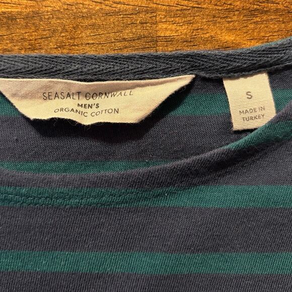 Seasalt Cornwall Men’s Small Sailor Shirt Crew Neck Organic Cotton Striped - Picture 6 of 11